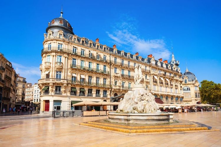 La place de la Comédie à Montpellier.