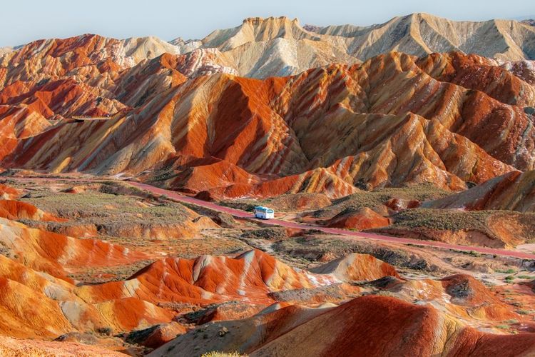 Les montagnes de zhangye Danxia en Chine