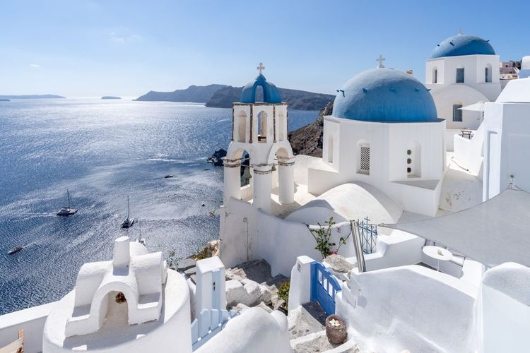 Vue sur Santorin en Grèce