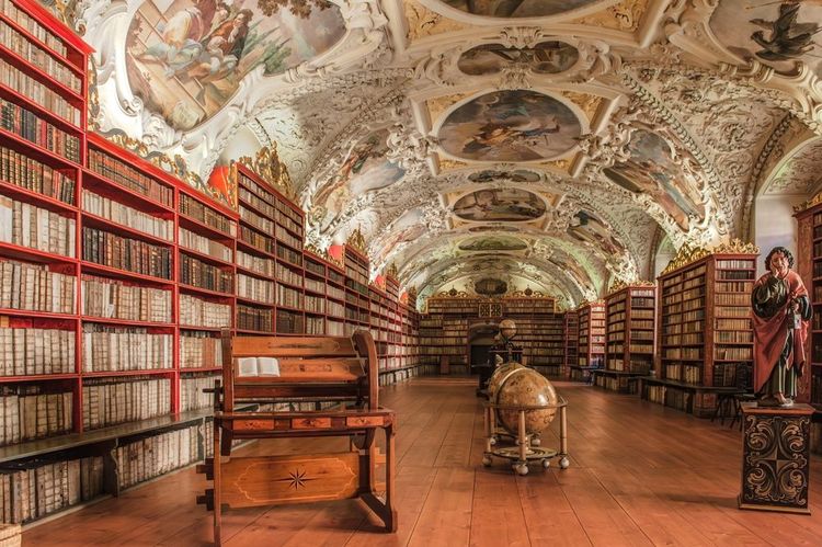  La bibliothèque Strahov à Prague