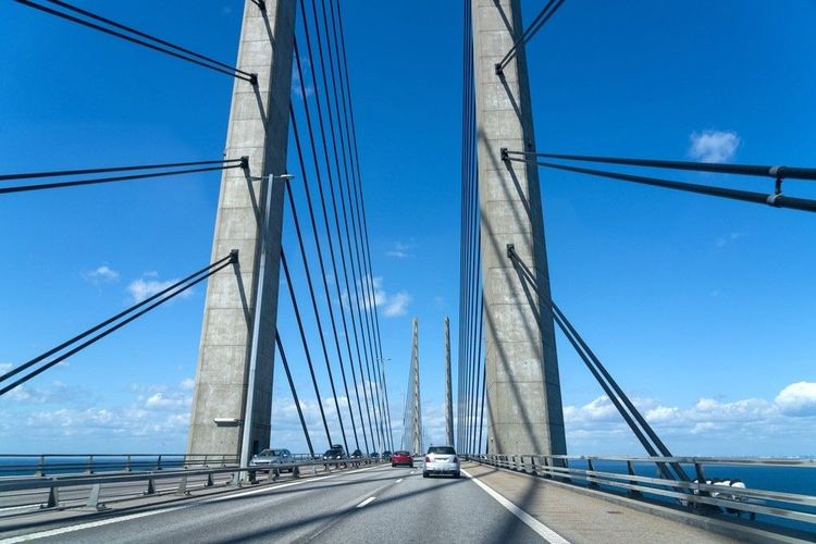 Øresundsbron ou pont de l'Øresund, reliant Copenhague à Malmö