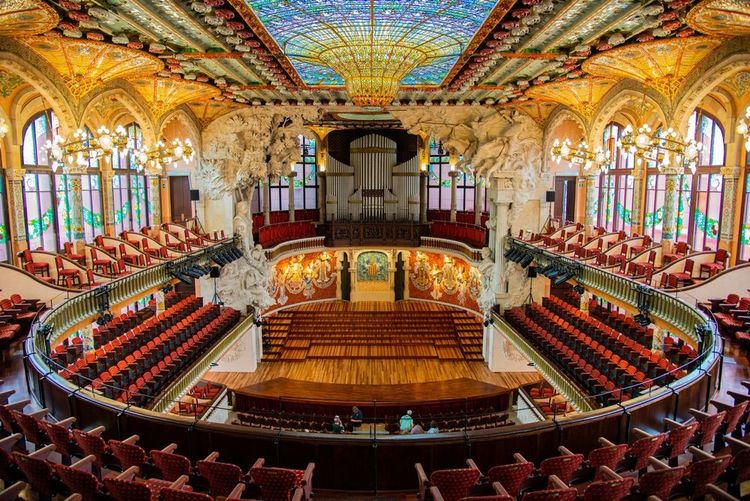 La salle de concert du Palau de la Música Catalana