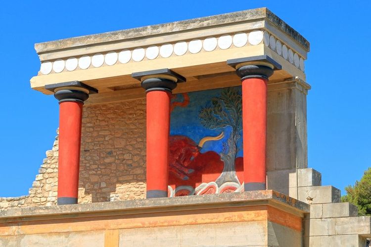 Le palais de Cnossos.