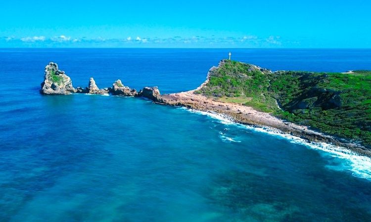 La Pointe des Châteaux sur la Côte Verte, Guadeloupe