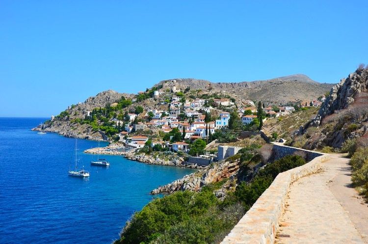 Chemin d'accès à Kaminia sur l'île de Hydra