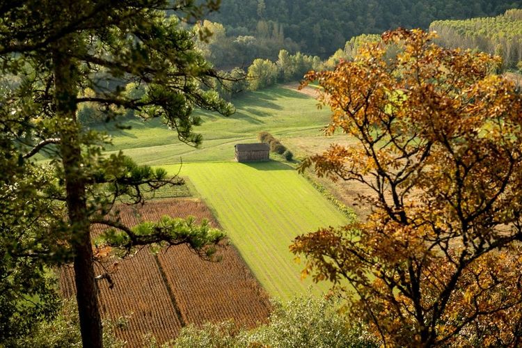 Vue aérienne paysage du Périgord