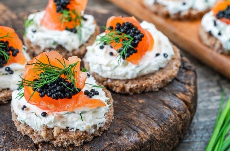 Canapés de saumon sur pain island bread