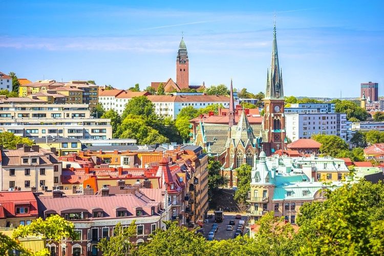 La ville de Gothenburg dans le comté de Vastra Gotaland
