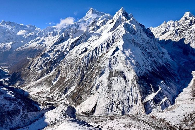 Vue sur la montagne Manaslu, Népal