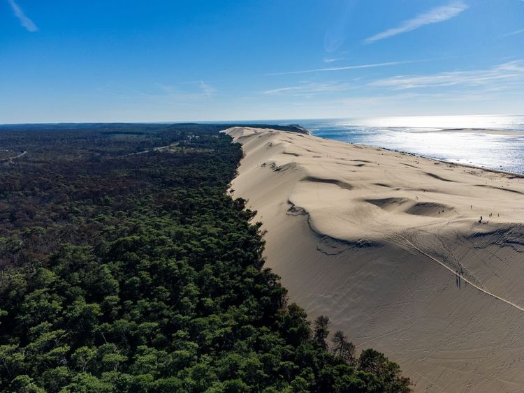 Vue aérienne de la dune de Pilat