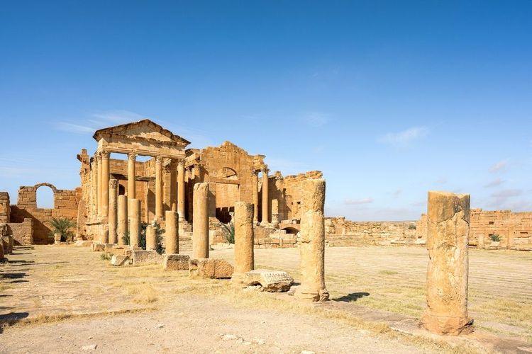 Ruines de l'ancien forum romain de l'ancienne ville de Sufetula, Tunisie