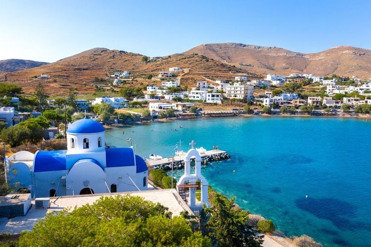 Platis gialos sur l'île de Syros, Grèce.