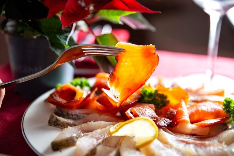 Assiette de poisson fumé