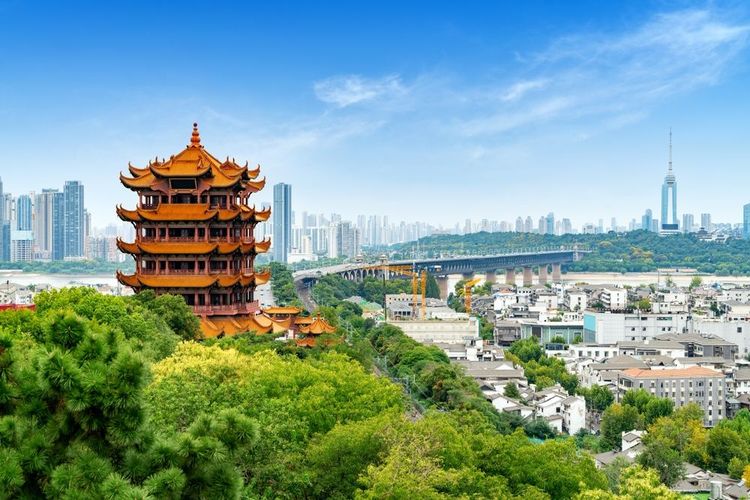 Une vue imprenable sur la Tour des Grues Jaunes, Wuhan, Hubei,