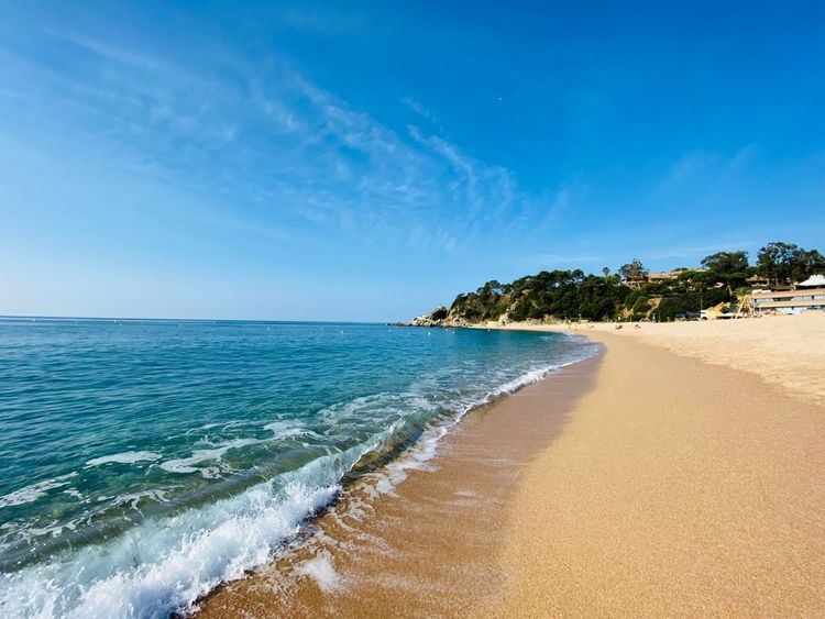 Une plage de Lloret del Mar, Espagne