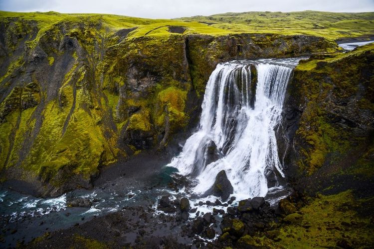 Fagrifoss en route pour Lakagígar, Islande.