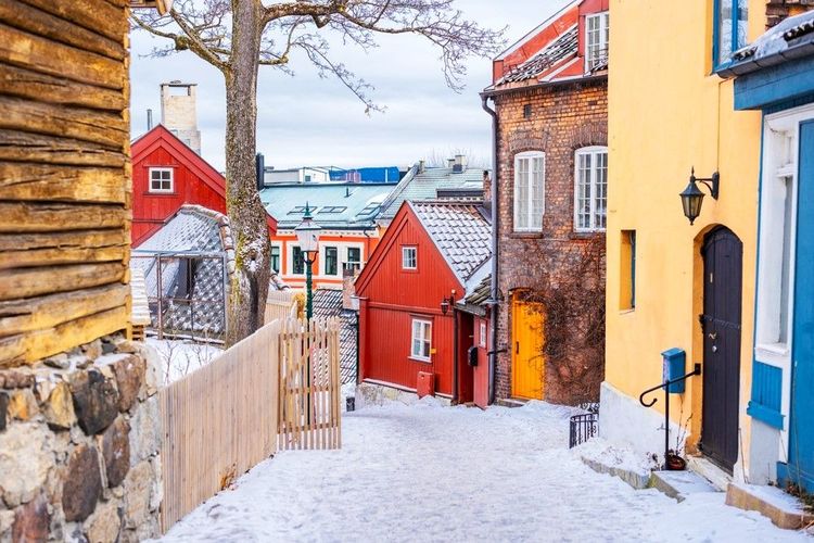 Vieilles maisons dans le quartier de Damstredet
