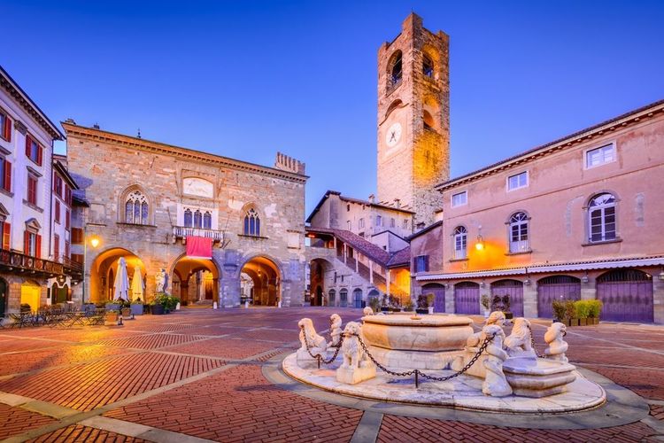 Piazza Vecchia, Bergame, Italie