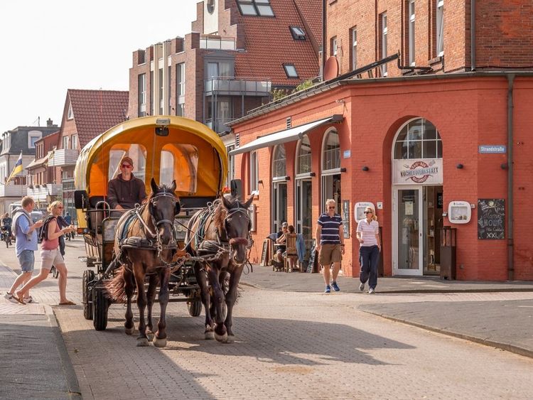 Charrette dans la ville de Juits Basse-Saxe, Allemagne