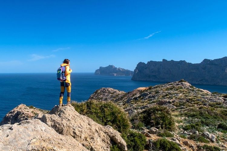 Randonneuse zone naturelle de la Serra de Tramuntana