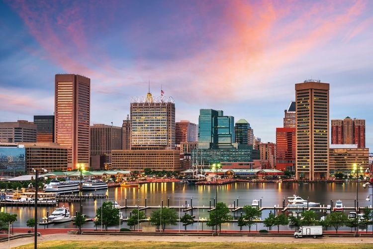 La ville de Baltimore dans le Maryland aux Etats-Unis