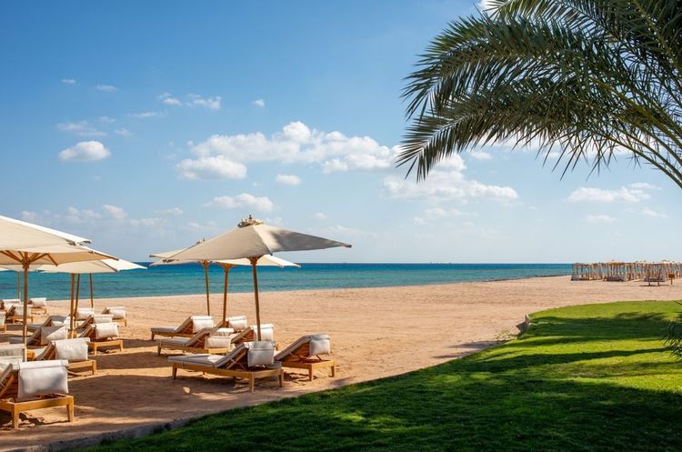 Paysage marin avec plage, Hurghada, Egypte