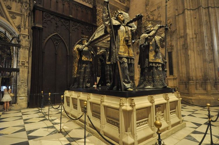 La tombe de Christophe Colomb à la cathédrale de Séville