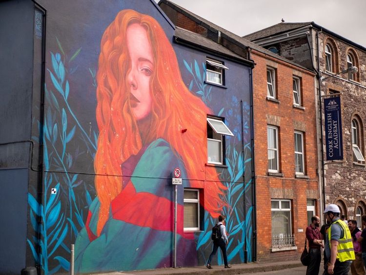 Une œuvre de street art sur le quai de Sullivan, à Cork.