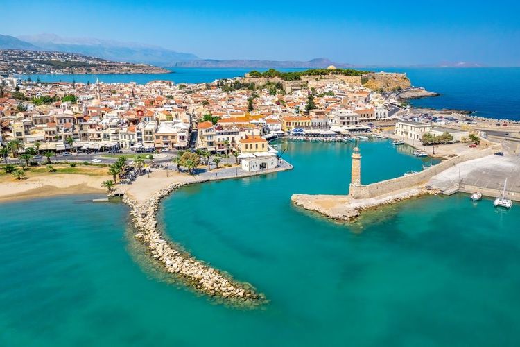 Ville de Rethymno sur l'île de Crète en Grèce