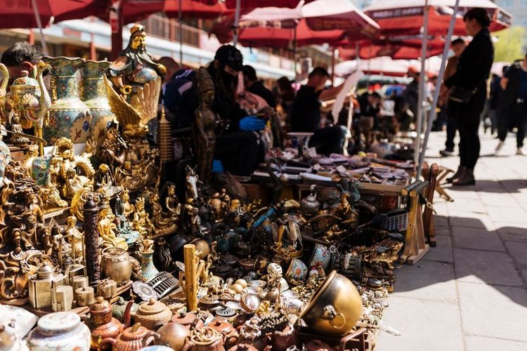 Marché aux puces de Panjiayuan à Pékin