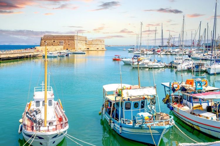 Le vieux port d'Héraklion.
