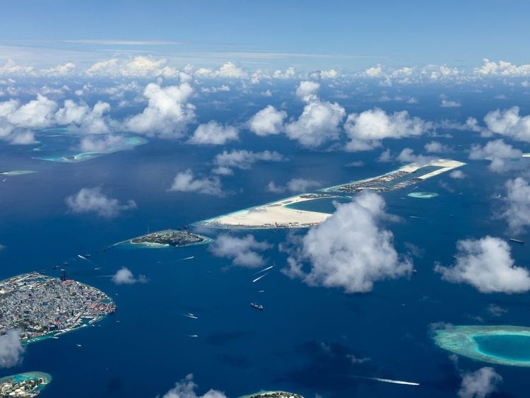 Vue aérienne de L'île de Thilafushi
