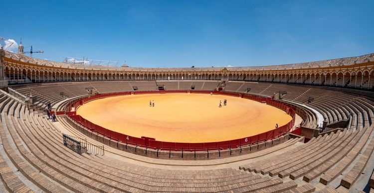 Vue panoramique des arènes de Séville.
