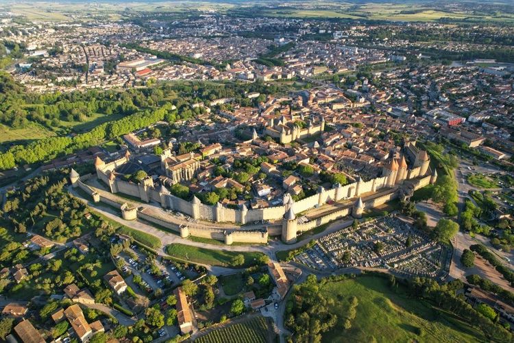 La forteresse médiévale de Carcassonne.