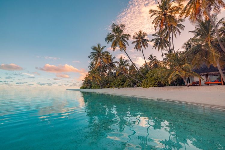 Plage dde rêve dans les Maldives.
