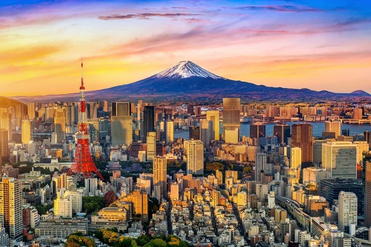 Le mont Fuki vu depuis Tokyo