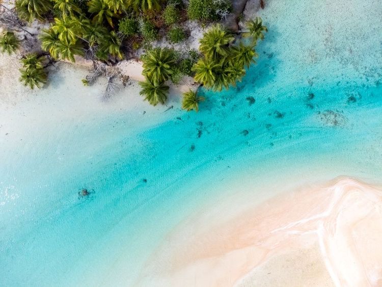 En Polynésie, la couleur bleutée des cours d'eau témoigne de sa bonne oxygénation