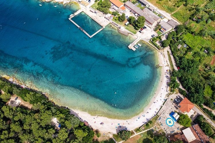 Vue aérienne sur Valsaline beach, proche du Fort Bourguignon