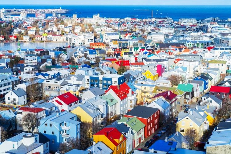 Reykjavik, vue aérienne générale