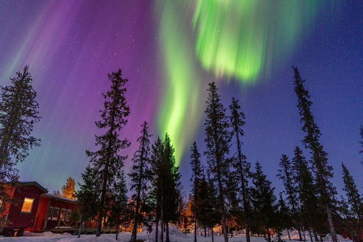 Lumière du Nord à Kiruna, Suède