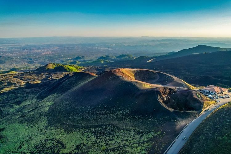 Vue Aérienne du cratère de l'Etna