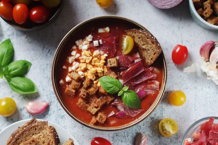 Salmorejo soupe traditionnelle de tomates