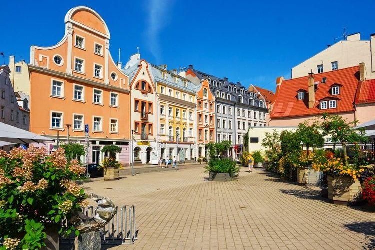 La rue Tirgonu, dans la Vieille Ville de Riga