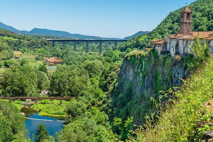 Castellfollit de la Roca, comarca de La Garrocha, Gérone, Catalogne, Espagne