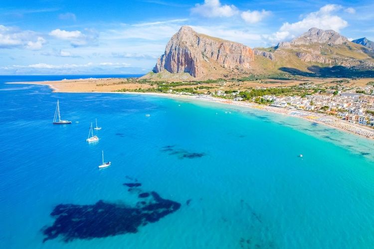 La plage de Saint Vitus en Sicile