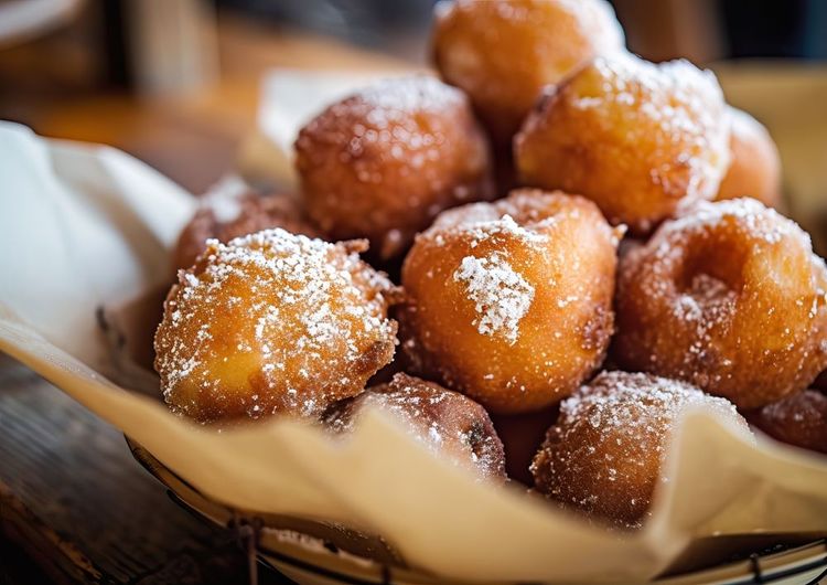 Loukoumades enveloppés dans un papier