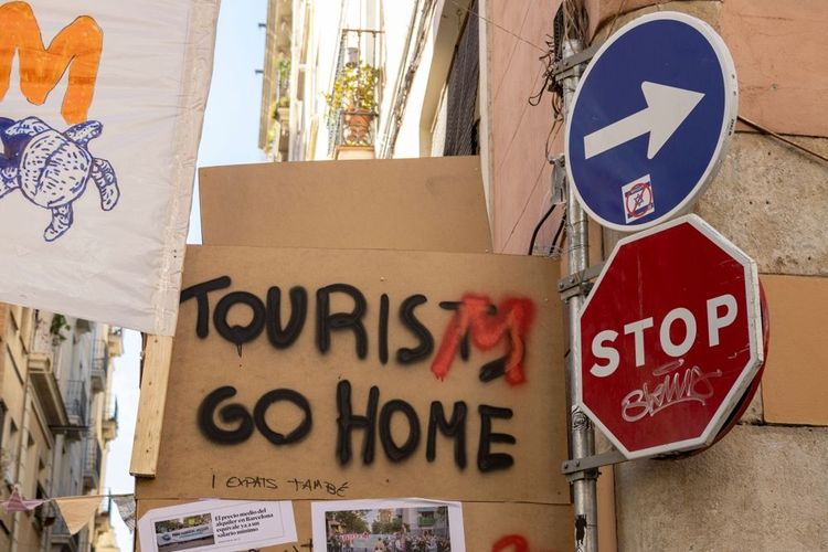 Protestation contre le tourisme à Barcelone