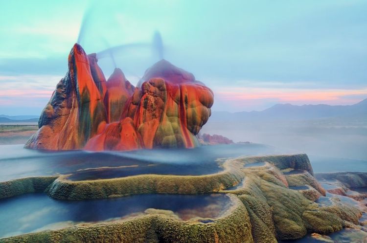 Fly Ranch Geyser dans le Nevada, Etats Unis
