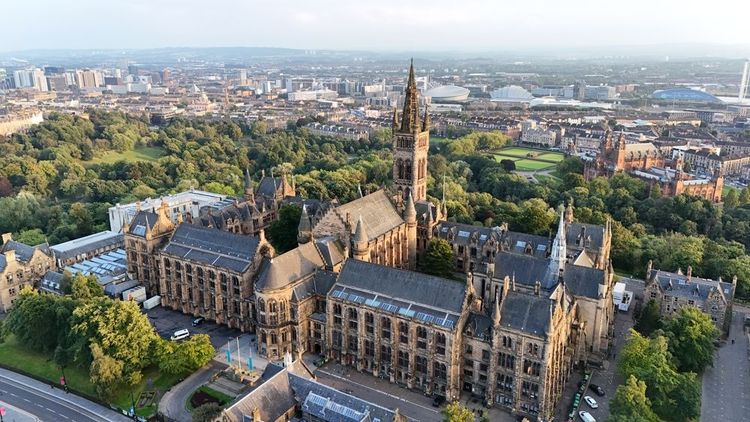 Vue Aérienne de l'Université de Glasgow