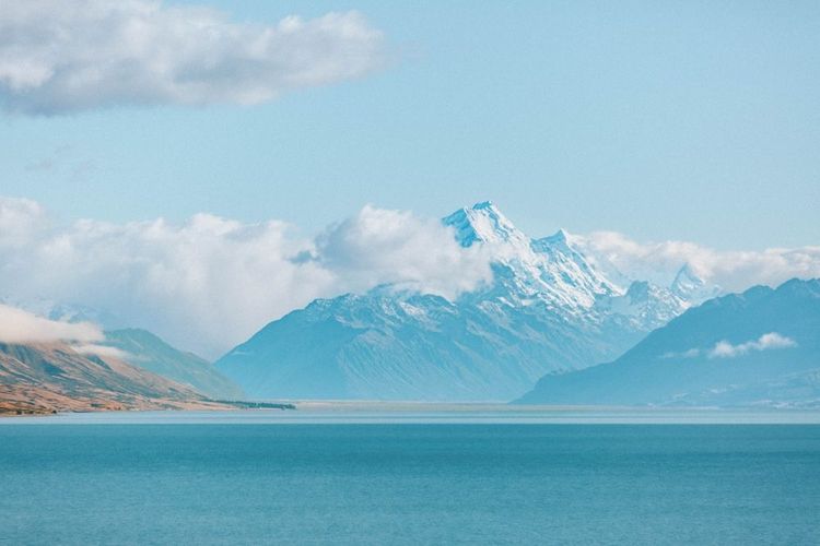 Mont Cook ou d'Aoraki et du lac Pukaki, Nouvelle Zélande